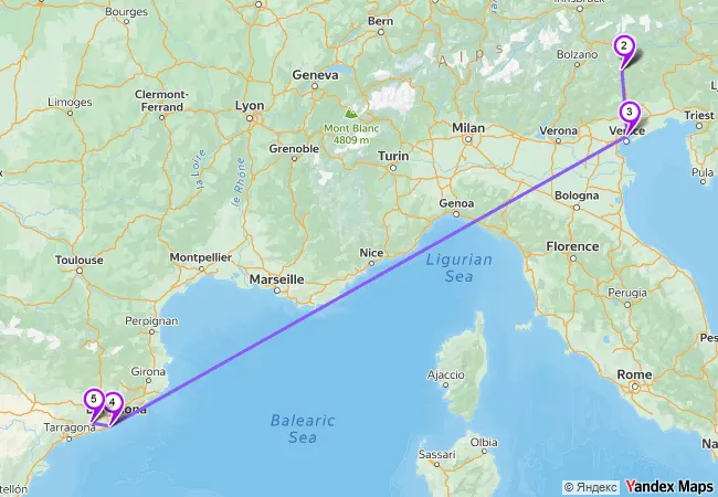 Mapa del recorregut del Dia 8